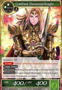 Gottfried, Elemental Knight Card Front