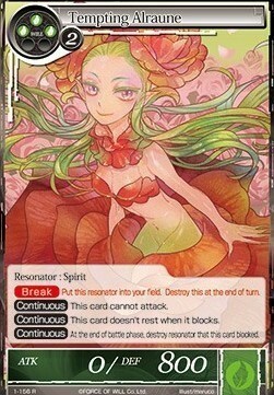 Alraune Tentatrice Card Front
