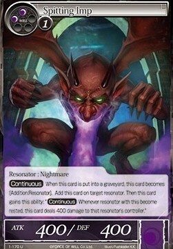 Spitting Imp Card Front