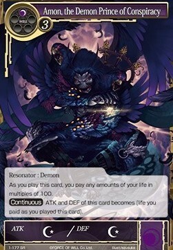 Amon, the Demon Prince of Conspiracy Card Front