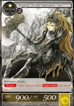 Knight of the Barbaric Axe Card Front