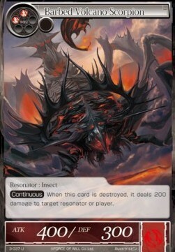 Barbed Volcano Scorpion Card Front