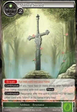 Mithril Sword Card Front
