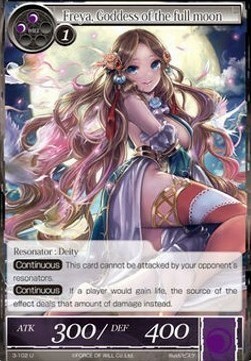 Freya, Goddess of the full moon Card Front