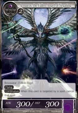 Armaros, the Fallen Angel of Negating Card Front