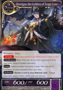 Morrigan, the Goddess of Tragic Love Card Front