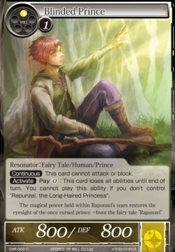 Blinded Prince Card Front