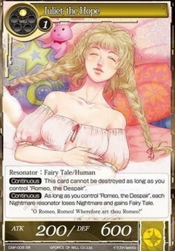Juliet, the Hope Card Front