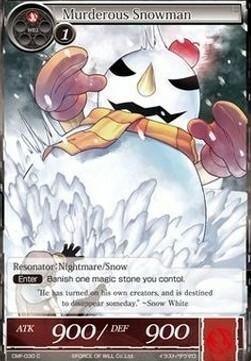 Murderous Snowman Card Front