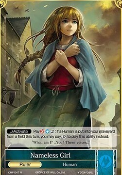 Nameless Girl // Jeanne d'Arc, the Flame of Hatred Card Front