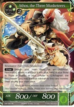 Athos, the Three Musketeers Card Front
