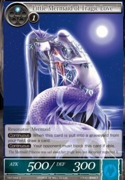 Little Mermaid of Tragic Love Card Front