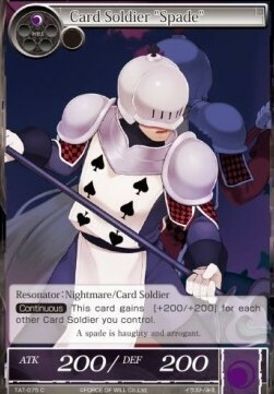 Card Soldier "Spade" Card Front