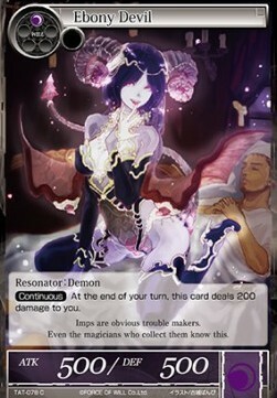 Ebony Devil Card Front