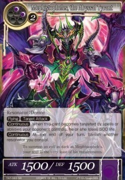 Mephistopheles, the Abyssal Tyrant Card Front