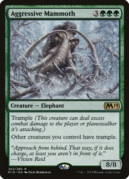 Aggressive Mammoth Card Front