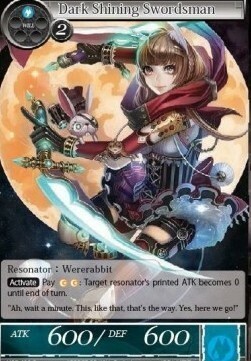 Dark Shining Swordsman Card Front