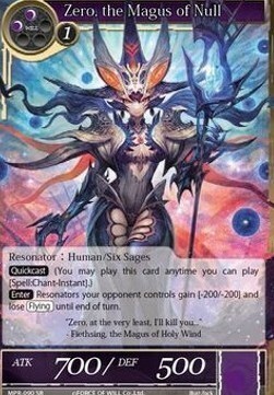 Zero, the Magus of Null Card Front