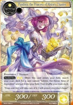 Pandora, the Princess of History Chanter Card Front