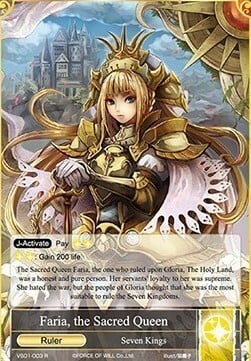 Faria, the Sacred Queen // Faria, the Ruler of God Sword Card Front