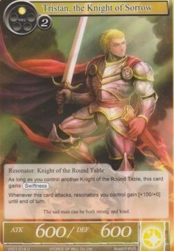 Tristano, il Cavaliere del Cordoglio Card Front