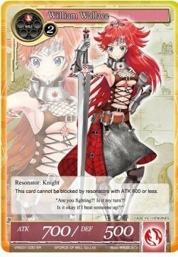 William Wallace (vers. 2) Card Front