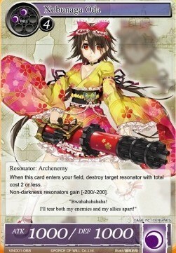 Oda Nobunaga Card Front