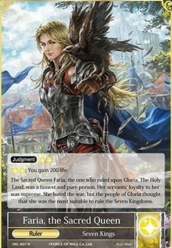 Faria, the Sacred Queen // Faria, the Ruler of God Sword Card Front