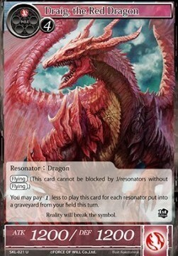 Draig, the Red Dragon Card Front