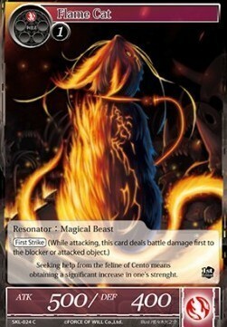 Flame Cat Card Front