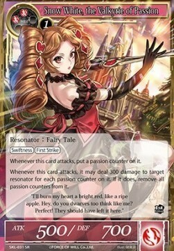 Snow White, the Valkyrie of Passion Card Front