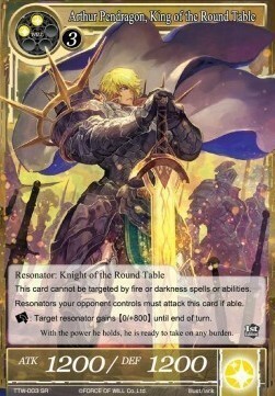 Arthur Pendragon, King of the Round Table Card Front