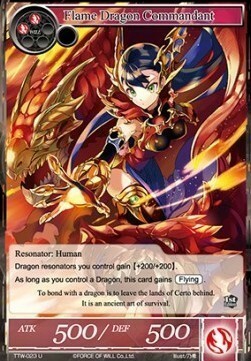 Flame Dragon Commandant Card Front