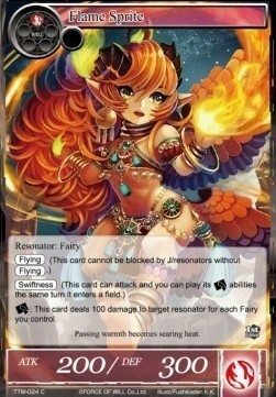 Flame Sprite Card Front