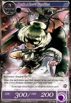 Dark Alice's Familiar Card Front