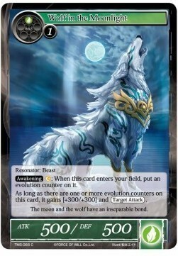 Wolf in the Moonlight Card Front