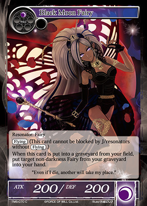 Black Moon Fairy Card Front