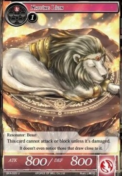 Napping Lion Card Front