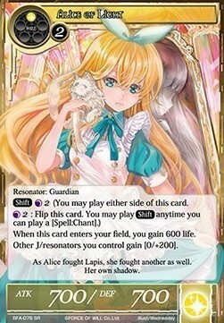 Alice of Light // Alice of Shadow Card Front