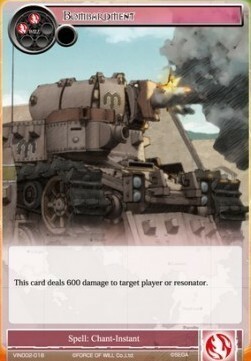 Bombardamento Card Front