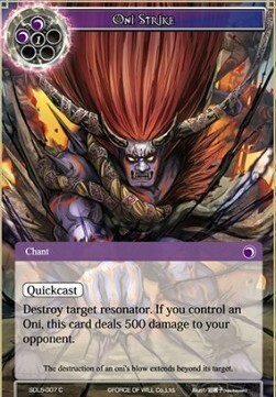 Oni Strike Card Front
