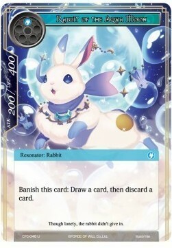 Rabbit of the Aqua Moon Card Front