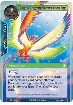Uccello del Paradiso, Danzatore Celeste Card Front