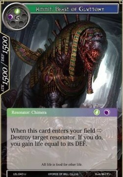 Ammit, Beast of Gluttony Card Front