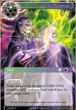 Grusbalesta's Secret Technique Card Front