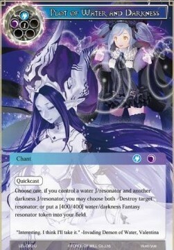 Plot of Water and Darkness Card Front