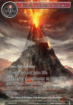 Carta Certo, the Blazing Volcano Frente