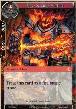 Fiery Soldier of Milest Card Front