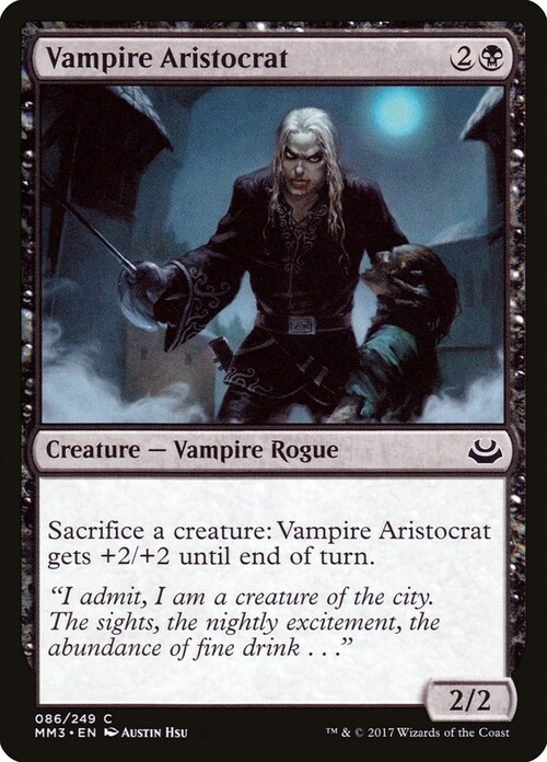 Aristócrata vampiro Frente