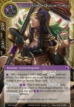 Viola, Obsidian Dragon Princess Card Front